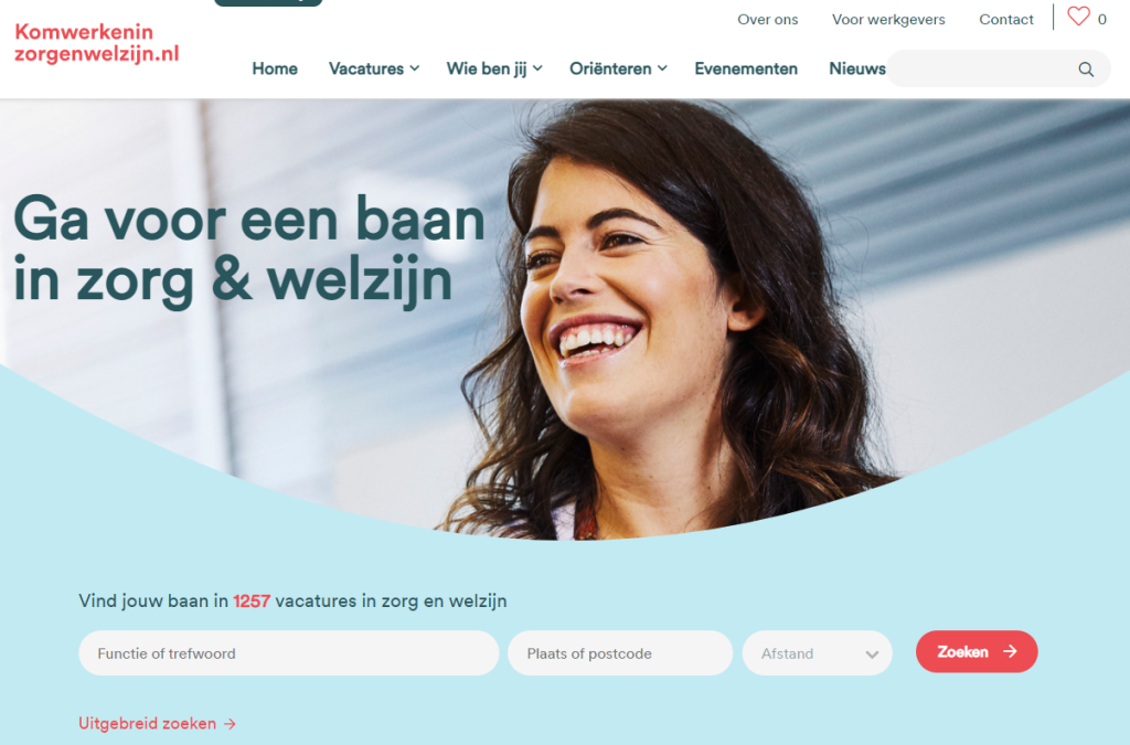 Kom werken in zorg en welzijn